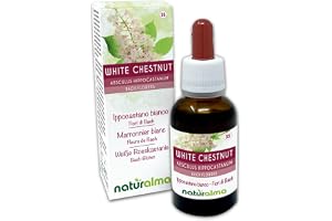 White chestnut eller Vit hästkastanj (Aesculus hippocastanum) Naturalma Emotionella blommor eller Bachblommor - 30 ml Flytande alkoholfritt extrakt i droppform - Blommessenser - Vegansk