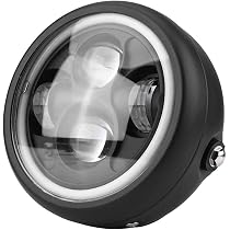 Phares Moto 6 Pouces - Projecteur Rond Halogène 35W Universel, Avec Grille De Protection - 6