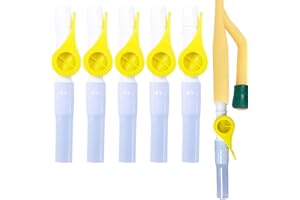 NANGILO Catheter Valve, 5pcs Urine Drainage Catheter Valve, Urine Drainage Bags, Comfortable Silicone Lever Valve Core, Smooth Edges, with Soft Silicone Tube, Effective Alternative to Leg Bags