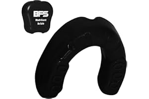 BFS IMPEX Sports Mouth Guard for Kids,Youth,Boys,Girls,Child Teen Mouthguard with Case (BPA Free) for Boxing, Martial Arts,MMA Karate,Lacrosse,Football,Soccer and All Contact Sports (Black)
