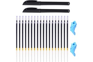NYGGTYK 2 portapenne nere e 18 ricariche blu e 2 portapenne, penna magica, inchiostro magico, penna magica per bambini, adatto per calligrafia per bambini, pittura e apprendimento divertente, ecc.