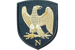 Ecusson patch Impérial de Napoléon Noir - Ecusson avec dos scratch et support à coudre fourni - Made in France