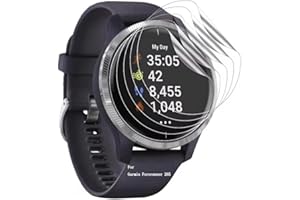 nvskvd Film Hydrogel pour Garmin Forerunner 265, 6 Pièces Films de Protection d'écran TPU Transparent HD Souple en TPU Film de Protection d'écran Anti-traces de Doigts