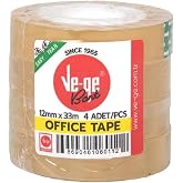 Ve-ge Selefon Bant Office Tape, 12mm x 33m, 4 Adet