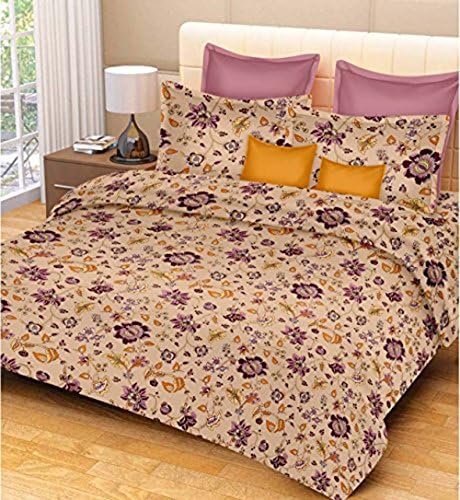 Premium Hand printed Long-Staple Combed Cotton Rich Extra Deep Luxurious Elegant Comfort Bed Sheets Wrinkle Resistant Luxury 1-Piece Bed Sheet Set &amp; 2 Pillowcases - 120 Thread Count Egyptian Quality