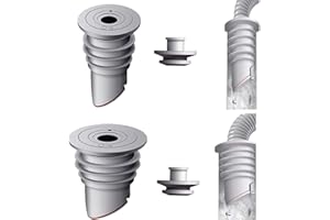 2 Stück 35-40mm Und 45-50mm Waschmaschinen Rohrdichtung WISIRENT, Grau Washing Machine Drain Hose Seal Abflussrohrdichtung Deodorant, Abflussrohrdichtung Deodorantdichtung Universal-Rohrdichtungen