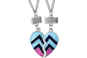 REQAG Amitié Pendentif Collier Ensemble Meilleurs Amis Collier BFF Collier Coeur Amitié Collier pour 2 Filles Cadeau D'anniversaire pour Les Meilleurs Amis