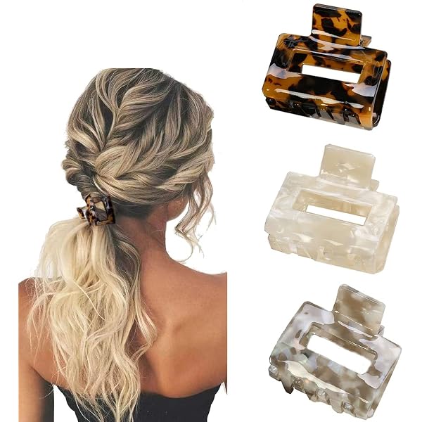 GNALIA Haarklammern 2er-Set – Rutschfeste Leoparden-Muster-Clips Für Mitteldickes Haar, Aus Acryl, Stylisch Und Praktisch