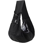 ARZQUT Dog and Cats Carrier Sling, Small Pet Carrier with Storage Pocket | Reversible Puppy Sling Carrier, Safety Buckle, Storage bag, Machine Washabl