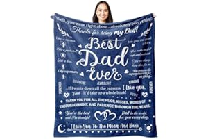Juratar Dad Gifts for Christmas from Daughter Son, Flannel Blanket Gifts for Dad, Dad Birthday Gifts, Christmas Thanksgiving Present for Dad(157x132 cm)