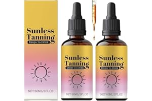 NICOONIU 2pcs Sunless Tanning Drops To Drink, Drinkable Sunless Tanning Drops, Moisturizing Tanner for Face and Body, Enhancing Your Natural Skin Tone, for All Skin Types