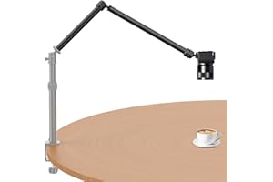 PICTRON VIJIM LS06 Zwei Magic Arm, Live Streaming Boom Arm, 360ﾟKugelkopfarm für Tischstativ, Kamera, LED Videoleuchte, Monitor, vollständig aus Metall, Tragfähigkeit bis zu 1kg
