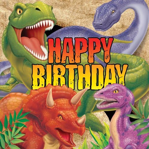 Dinosaur Party - Dino Blast Dinosaur Happy Birthday Napkins x 16