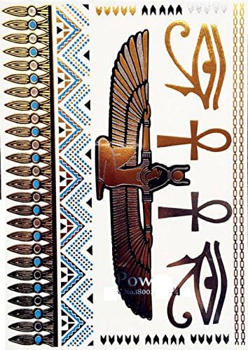 Yh069 100 Models A Selection Of Tattoo Flash Metal Gold Gold Stickers Temporary Body Stickers Bijoux Bracelets - Metal Tattoo Sticker Sheet - Metallic Metallic