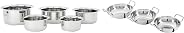 Amazon Brand - Solimo Stainless Steel Tope Set (5 pieces, Induction and Gas compatible)