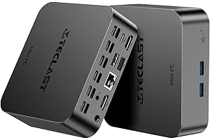 TECLAST Mini PC N20Pro, Intel Alder Lake N95 (fino a 3.4GHz), 8GB DDR4 256GB M.2 SSD Mini Computer(1TB Supportato), PC WiFi 5 /BT 5.0, Dual HDMI, RJ45, USB2.0/3.2, 4K UHD PC Fisso Per Ufficio