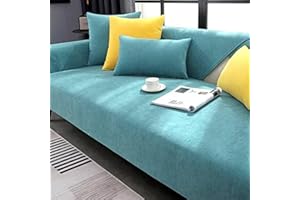 BohrenCL Chenille Sofabezug, Sofaschoner rutschfest, Couch Überzug L Form, Rutschfester Sofa Überzug 1/2/3/4 Sitzer, sofaüberwürfe, Chenille-Couchbezug