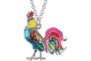 DOWAY Emaille Huhn Halskette Anhänger Kette Schmuck Geschenke für Damen Mädchen