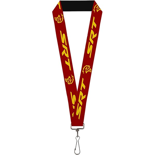 Buckle-Down Dodge Demon Lanyard - Stretchy Nylon Keychain With Steel Clip, Officially Licensed - View #3