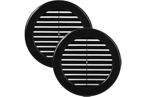 Vent Systems Zestaw 2 okrągłych siatek wentylacyjnych, 10,2 cm, kratka wentylacyjna, zintegrowana moskitiera, otwory wentylacyjne HVAC, do łazienki, biura, kuchni