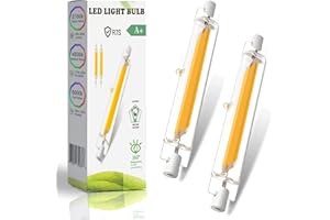 ZJZG Bombillas R7S LED 118mm Regulables, 20W Bombilla R7S LED COB Equivalente 200w Lámpara Halógena, Blanco Cálido 3000k, 2000LM, iluminación de haz de 360 ​​°, 2 Pack