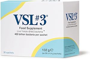 VSL #3 VSL#3 High-Concentration Probiotic Supplement (30 sachets) for Gut Health - 450 Billion Live Bacteria Across 8 Diverse Strains - Proven to Reach the Gut Alive & Trusted by NHS Healthcare Professionals