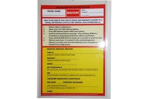 VHF DSC Mayday Procedure Card (Cockpit Cards)