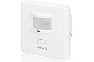 ORNO CR-206 Interrupteur avec Détecteur de Mouvement et Capteur de Son pour Boîtier Électrique Øfi60 Non Compatible avec Les LED Charge Min-Max 40-500W