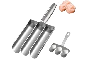 ARCPNRT Moldeador de Albóndigas de Acero Inoxidable, Fabricante De Albóndigas, Herramientas Manuales para Hacer Albóndigas E De Masa De Galletas De, Molde de Albóndigas Antiadherente, Utensilios De Cocina