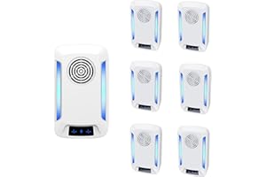 HUGENT Répulsif Ultrason Moustique 6 Pack - Ultrason Souris et Rats - Repulsif Souris - Anti Souris - Lutte antiparasitaire Efficace pour Les rongeurs,Moustique,Araignée,Cafard,Mouch