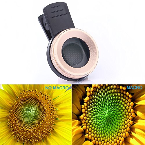 Elecguru HD clip-on kit obiettivo, universale 18 x Zoom teleobiettivo + 12.5 x super macro lens + 0.6 x Grandangolo per iPhone 7/6s/6 Plus/5/4, Samsung, HTC e altri smartphone