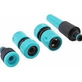 Hose Spray Irrigation Gun Head Set 4 Piece Garden Fountain Faucet Connection Adapter Apparatus