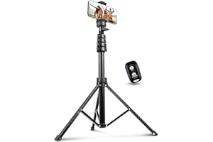 Aureday Handy Stativ Ständer 157cm Selfie Handy Stativ mit Bluetooth Fernbedienung, Ausziehbar Stativ Ständer Perfekt für Selfies, Videoaufnahmen, Live Streaming