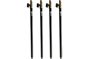 BZS Teleskop Bankstöcke aus schwarzem Aluminium 30-50 cm und 50-90 cm