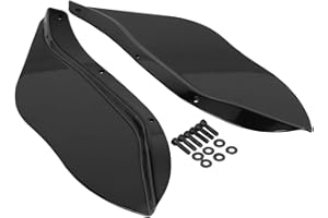 Bid4ze 1 paio di deflettori d'aria per carenatura laterale, colore nero, regolabile, compatibile con Harley Touring Electra Glide Street Glide Tri Glide CVO Trike