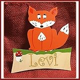 Fuchs - Türschild mit Namesgravur