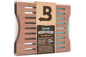 Boveda for Cigars | Wood Boveda Holder for Humidor | For Use With Four (4) Size 60 Boveda (Sold Separately) | Includes Magnetic and Velcro® Mounting Kits | 1-Count