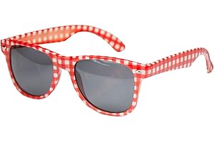 HDMIRRORR Andrea-Moden Brille rot-Weiss kariert
