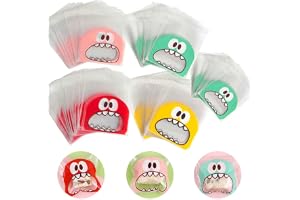 400 PCS Self Adhesive Plastic Cookie Bags, Candy Treat Bakery Decorating Chocolate Gift Bag, DIY Plastic Individual Bag for Wedding Birthday Cake Pops Supplies Party Favors, 3.9 x 3.9 In