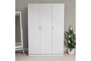 Vida Designs Riano 3 Door Wardrobe (White)