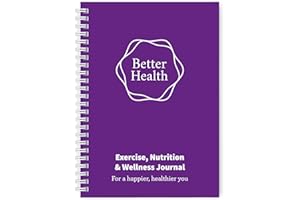 LIFESTYLE PLANNERS Better Health - Exercise, Nutrition & Wellness Journal - Stay healthy with our handy, simple tracking charts - A5 size with 104 undated pages - For A Happier, Healthier Life (Purple)