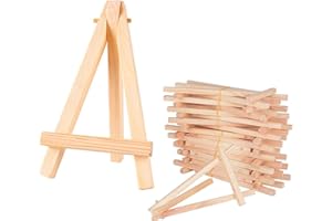 HPiano 20pcs Mini Chevalet Trépied en Bois,Chevalet d'artiste 16 x 9cm Support Photo Carte,Mini Chevalet pour la Peinture Et Les Projets Créatifs,Petit Tableau de Table en Bois chevalet Panneau