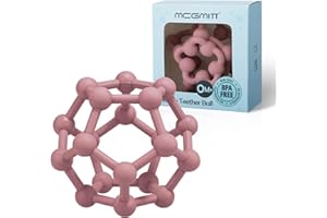 MCGMITT Pelota Sensorial Mordedor Bebe Slicona para Agarre y Dientes, Juguetes para Bebés de 0 a 12 Meses Luz y Blanda, Regalos para Recién Nacidos, sin BPA