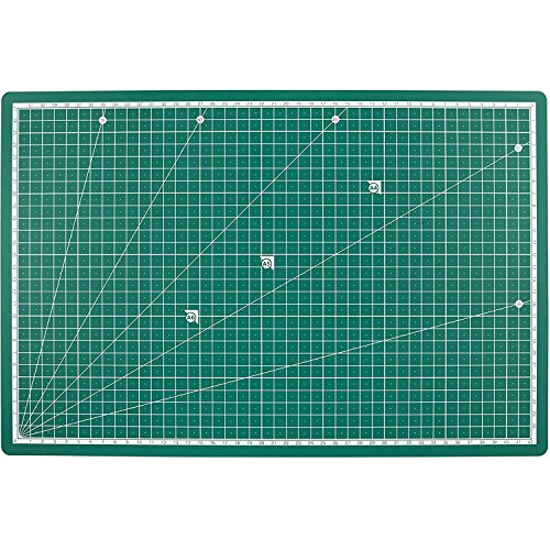 PRETEX Tapis de découpe Resistant 45 x 30 cm (A3) en vert foncé avec surface - Tapis de découpe Cutting Mat