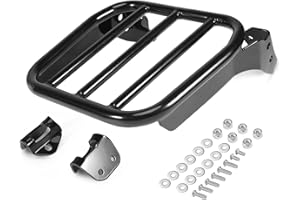 kekykm Softail Holdfast Sissy Bar Uprights Sport Luggage Rack compatible with Harley Davidson FLDE FLHC FLHCS FLSL FXBB FLI Street Bob Softail Standard Deluxe Slim Heritage Classic Gloss Black 2018-Up