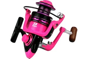 ZXCVB Pink Spinning Fishing Reel, 2000-7000 Ultra Light Fishing Reel, Saltwater Aluminum Alloy Spool, Summer Fishing Gear,7000 Series
