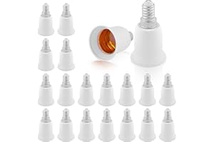 VEGENA E14 to E27 Adapter Converter, 20 Pieces E14 to E27 Socket, Lamp Holder Converter, Lamp Base Adapter Converter, E14 to E27 Lamp Socket Adapter, Lamp Socket Adapter for Incandescent Bulb LED Lamp