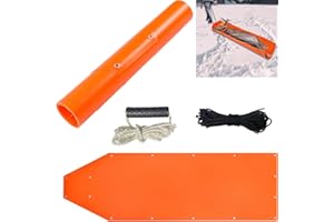 Kensbro Orange Polyethylene (PE) Deer Drag Sled, Multi-Purpose Sledge for Hunting, Ice Fishing, Firewood, Garden, Easy to Pull and Maintain