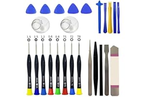 BNFGD 25 in 1 Phone Repair Tool Kit, Prying Tool Kit Glasses Repair kit pry Tool pc Tool kit iPhone Repair kit Repair Kit with Magnetic Screwdrivers Set for Smart Phone Disassembly and Repair