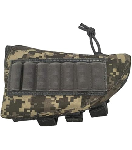 Lot De 6 étuis De Cartouche Tactique Nylon Noir - Porte-coquille 5 Coups Pour Calibre 12/20 GA